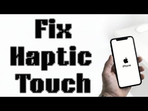 How to Fix Haptic Touch on iPhone (2026 Guide)