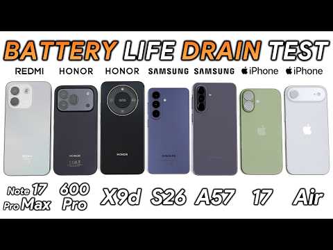 REDMI Note 17 Pro Max vs HONOR / Samsung / iPhone Battery Life DRAIN Test!