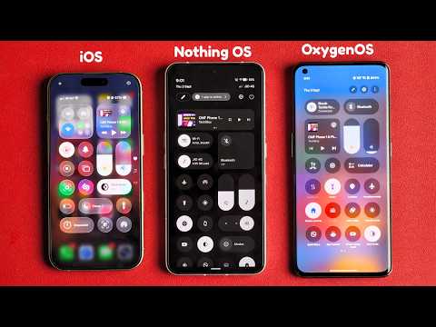Nothing OS 5.0 vs iOS vs OxygenOS: Quick Settings Showdown ! 🔥