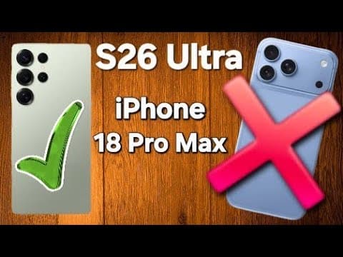 Why The Galaxy S26 Ultra is Better Than The IPhone 18 Pro Max