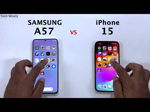 SAMSUNG A57 vs iPhone 15 - Speed Test