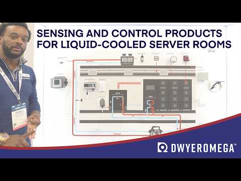 DwyerOmega's Liquid-Cooled Server Room Applications Wall at AHR 2026