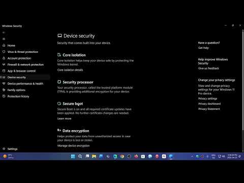 Windows Security app Why is it missing secure boot option