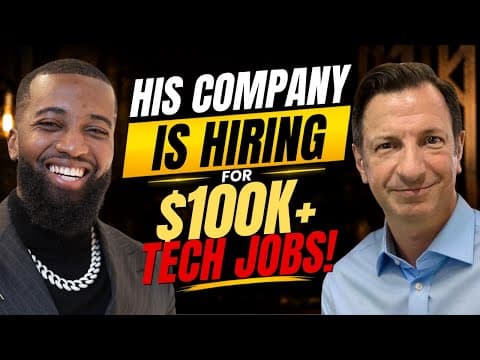 His Company Is Hiring For $100k+ Tech Jobs!