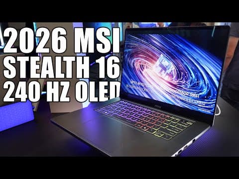 2026 MSI Stealth 16 Rocks 240 HZ OLED with a 130W RTX 5070 TI and Intel 386H Panther Lake