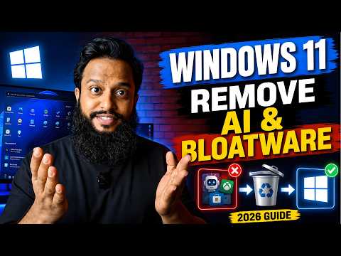 Remove Windows 11 Bloatware Apps & Ai !