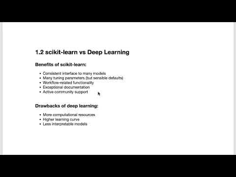 scikit-learn vs Deep Learning
