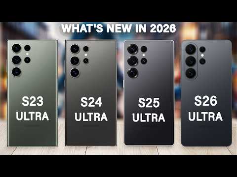 Samsung Galaxy S26 Ultra Vs S25 Ultra Vs S24 Ultra Vs S23 Ultra Specs Review