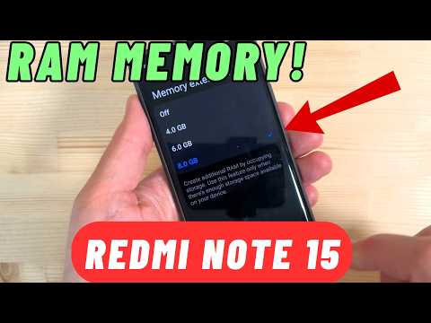 How to ADD MORE RAM Memory on Xiaomi Redmi Note 15 & 15 Pro