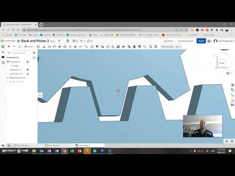 Onshape Tutorial - Rack and pinion assembly