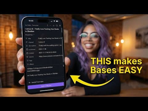AI Saved My Obsidian Bases (Web Clipper Tutorial)