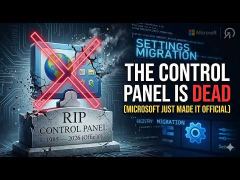 The Control Panel Is Dead (Microsoft Just Made It Official)