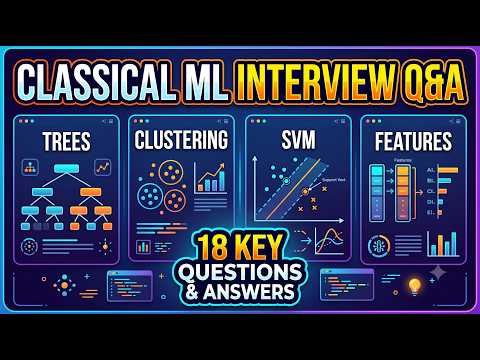 Classical Machine Learning Interview Questions and Answers -Trees,  clustering, SVM, Features
