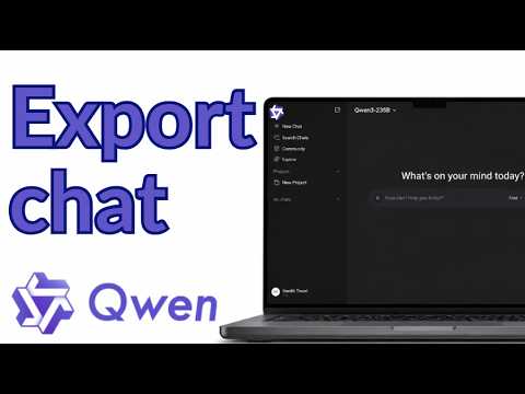 How To Export Chat From Qwen AI 2026: The Ultimate Complete Step By Step Backup Tutorial!!