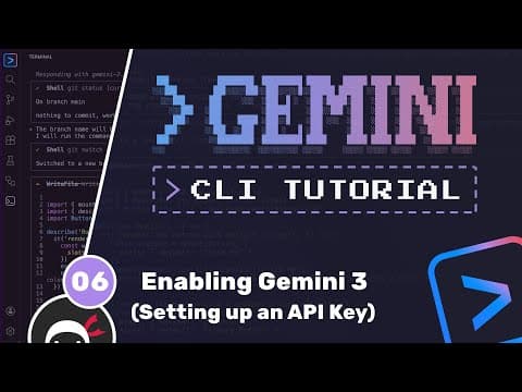 Gemini CLI Tutorial #6 - Adding an API Key