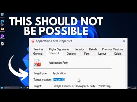 PDF Malware to System32?