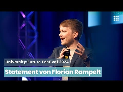 Florian Rampelt (Stifterverband | KI-Campus) zu KI und Hochschulen | U:FF 2024