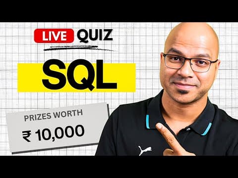 SQL Live Quiz, Win Prizes