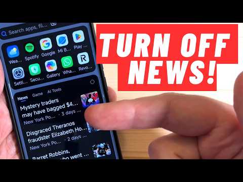 How to Disable SWIPE DOWN NEWS on Xiaomi Redmi Phones
