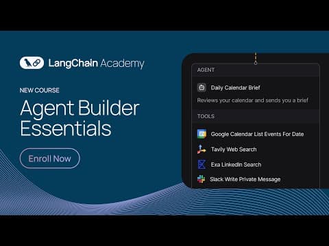 LangChain Academy New Course: LangSmith Agent Builder