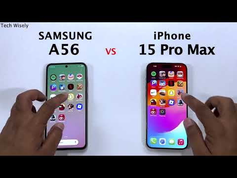 SAMSUNG A56 vs iPhone 15 Pro Max - Speed Test