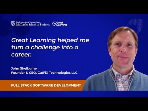 John Shelburne Shares His Journey in UT Austin Full Stack Software Development Program