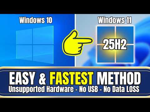 How to UPGRADE from Windows 10 to Windows 11 25H2 on ANY PC (2026)