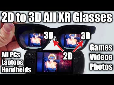 EZ PC Gaming 2D to 3D Guide All XR Glasses + Videos! Viture Beast, XReal One Pro, Any 3D XR Glasses