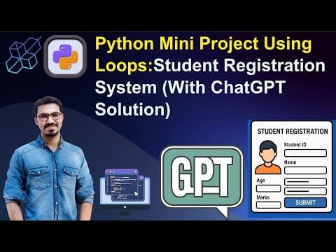 Python Mini Project Using Loops | Student Registration System (With ChatGPT Solution)