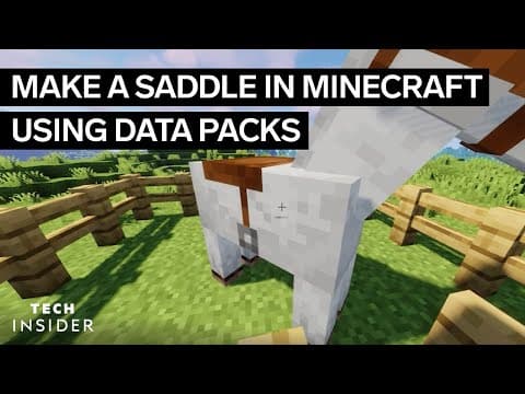 How To Make A Saddle In Minecraft (Using Data Packs) | Tech Insider