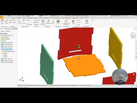 Inventor Tutorial - Basic Assemblies - Laser cut box project