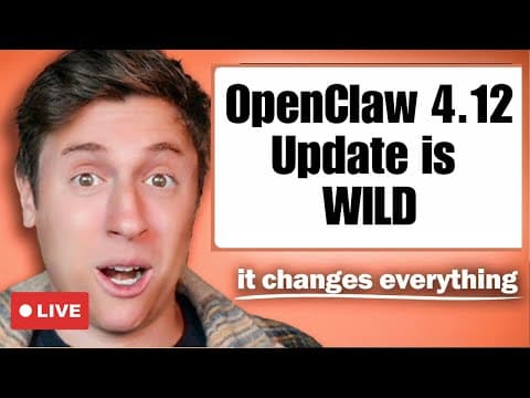 OpenClaw 4.12 update is actually incredible