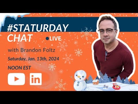 STATURDAY CHAT LIVE with Brandon Foltz, Ep. 62