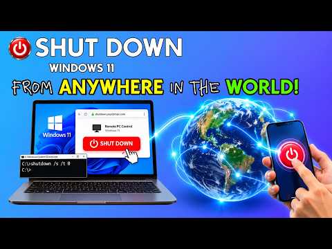 SHUT DOWN Windows 11 PC from ANYWHERE in the WORLD! 🌍 (FREE & No Port Forwarding)