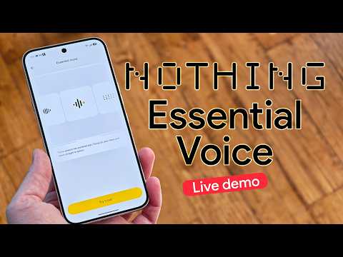 Nothing Essential Voice live demo on a Nothing Phone 4a Pro