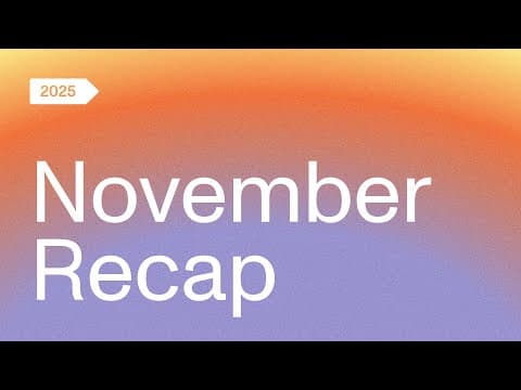 November 2025 Recap