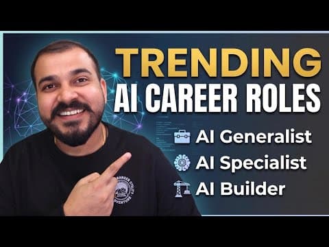 Trending AI Career Roles- AI Specialist, AI Generalist And AI Builder