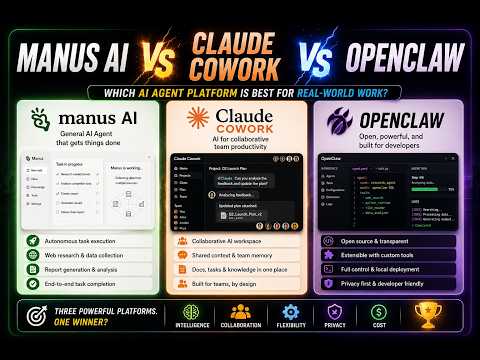 Manus AI vs Claude Cowork vs OpenClaw: 15-Category Verdict & Decision Framework