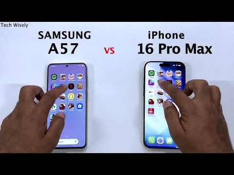SAMSUNG A57 vs iPhone 16 Pro Max - Speed Test