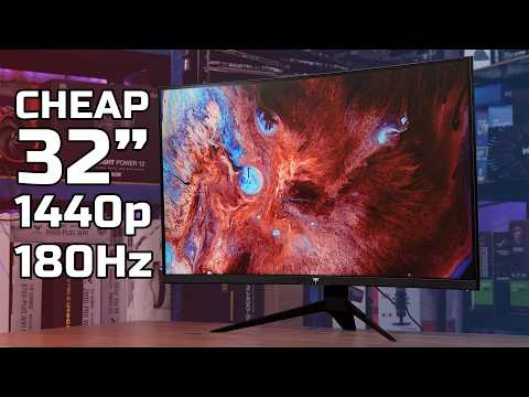 KTC H32S17 Review - CHEAP 32” 1440p 180Hz Curved Gaming Monitor