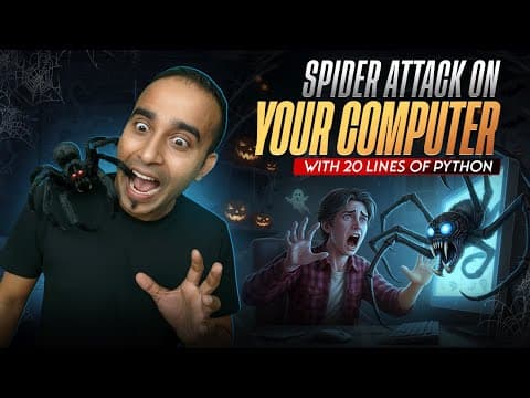 Scary Halloween Prank || Spider Attack || TKinter Project || Halloween Project || Python Tutorial