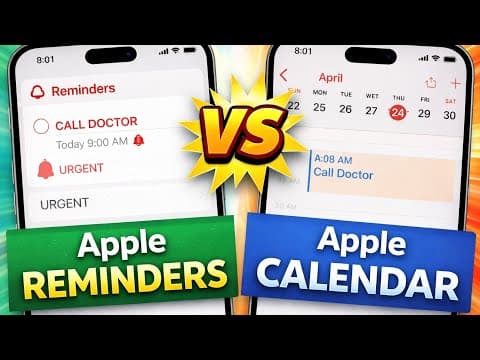 Apple Reminders vs Apple Calendar
