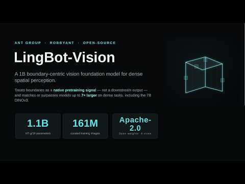 LingBot-Vision: Ant Group's 1B Boundary-Centric Vision Model That Beats 7B DINOv3 on Depth