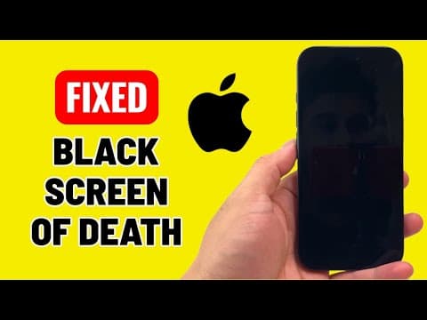 iPhone 18 Pro / 18 Pro Max: Black Screen Of Death (FIXED)