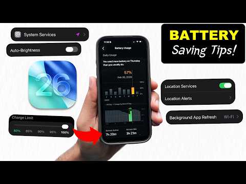 Real iOS 26 Battery Saving Tips! 🔥 iOS 26 Battery Drain Fixed! (HINDI)