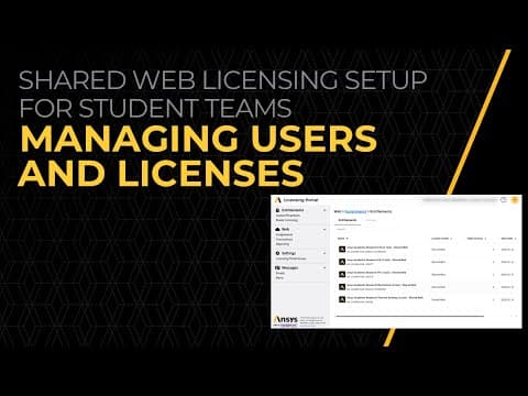 Shared Web Licensing Setup for Student Teams