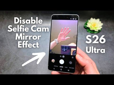 How to Turn OFF Selfie Camera Mirror Effect on Samsung Galaxy S26 Ultra - Save Selfies as Previewed