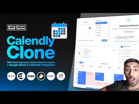 🔴 Let’s build a Scheduling SaaS with NEXT.JS 16! (Sanity, Clerk, CodeRabbit, Google Calendar & Meet)