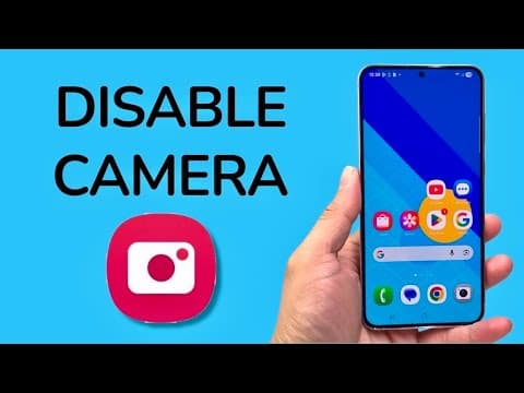 How To Disable Camera On Android