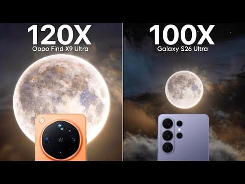 Oppo Find X9 Ultra VS Samsung Galaxy S26 Ultra Live Zoom Comparison
